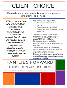 client choice - Families Forward