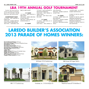 laredo builder`s association 2013 parade of homes winners