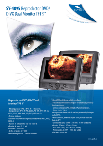 SY-4095 Reproductor DVD/ DIVX Dual Monitor TFT 9