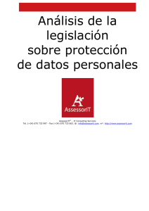 Análisis de la legislación sobre protección de datos personales