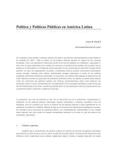 Política y Políticas Públicas en América Latina