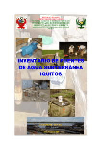inventario de fuentes de agua subterránea iquitos