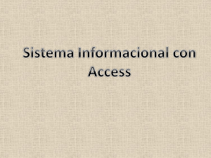 tema II. sistema informacional con Access