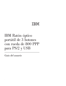 IBM Ratón óptico portátil de 3 botones con rueda de 800 PPP para
