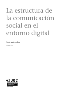 La estructura de la comunicación social en el entorno digital