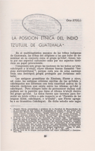 La posición del indio tz´utujil de guatemala | Autor
