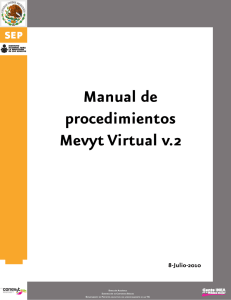 Manual de procedimientos Mevyt Virtual v.2