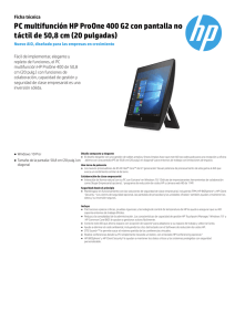 PC multifunción HP ProOne 400 G2 con pantalla no táctil de 50,8 cm
