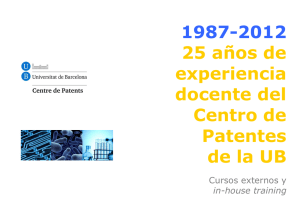 Folleto "1987-2012: 25 años de experiencia docente del Centro de