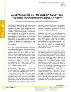 La separación de poderes en Colombia