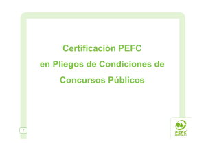 Ejemplo de pliegos con certificación PEFC