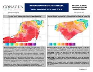 informe hidroclimatológico semanal