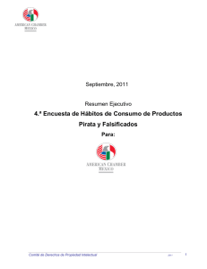4.ª Encuesta de Hábitos de Consumo de Productos Pirata y