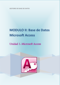 MODULO II: Base de Datos Microsoft Access
