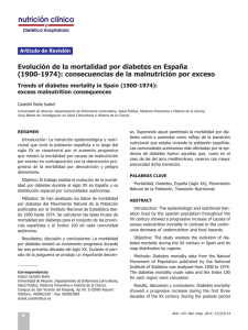 tasas de mortalidad - Sociedad Española de Dietética y Ciencias de