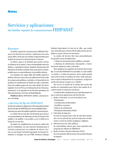 Servicios y aplicaciones del satélite español de comunicaciones