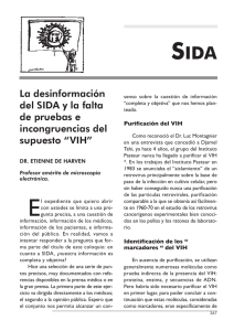 La desinformación del SIDA y la falta de pruebas e