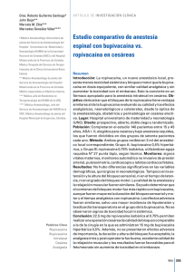 Estudio comparativo de anestesia espinal con bupivacaína vs