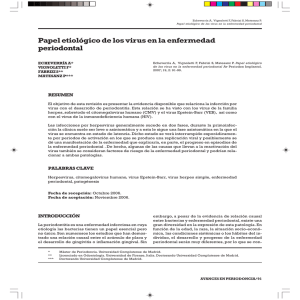 Papel etiológico de los virus en la enfermedad periodontal