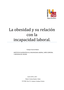 La obesidad y su relación con la incapacidad laboral.