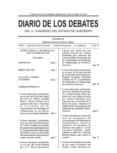 DIARIO DE LOS DEBATES - Congreso de Guerrero