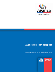 Informe de avances Plan Regional de Tarapacá