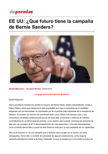 EE UU: ¿Qué futuro tiene la campaña de Bernie