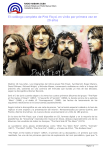 El catálogo completo de Pink Floyd, en vinilo por primera vez en 20