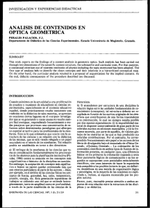 analisis de contenidos en optica geometrica