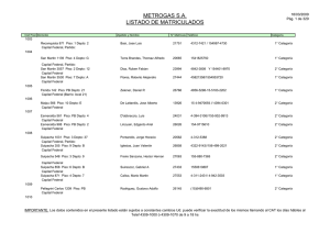 METROGAS S.A. LISTADO DE MATRICULADOS