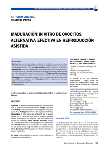 Maduración in vitro de ovocitos: alternativa efectiva en reproducción