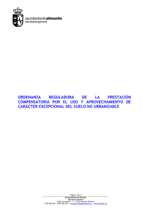 URB/05 - Prestación Compensatoria por el uso y aprovechamiento