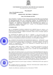 resolución rectoral nº -r-14 - Universidad Nacional Mayor de San