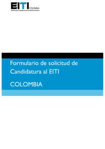Formulario de solicitud de Candidatura al EITI COLOMBIA