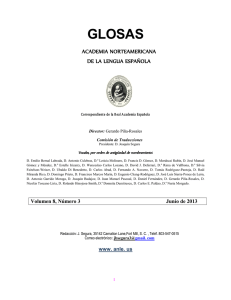 glosas - Academia Norteamericana de la Lengua Española