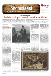 Andrés Isasi, patrimonio musical en Ge txo