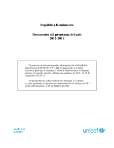República Dominicana Documento del programa del país