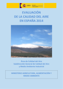 Evaluación de la Calidad del Aire en España 2014