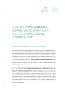 Una Politica agraria Común social y sostenible