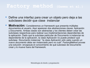 Factory method - U