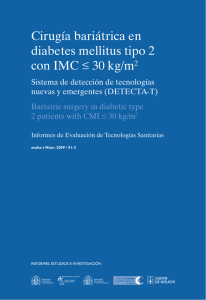 Cirugía bariátrica en diabetes mellitus tipo 2 con IMC