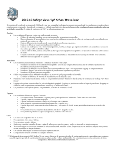 2015-16 College View High School Dress Code