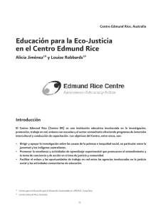 Educación para la Eco-Justicia en el Centro Edmund