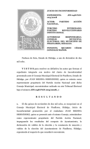 JIN-48-PAN-003/08 - Tribunal Electoral del Estado de Hidalgo