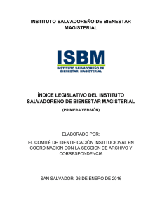 indice legislativo d.. - Instituto Salvadoreño de Bienestar Magisterial