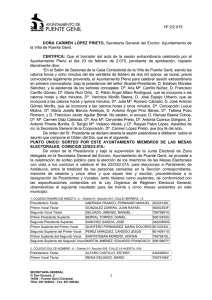 Nº 2/2.015 1 DOÑA CARMEN LÓPEZ PRIETO, Secretaria General