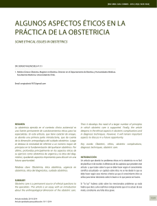 Algunos Aspectos éticos en lA prácticA de lA obstetriciA
