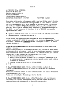 5.Ago. Rep. 26/2014 - Escuela Universitaria de Tecnología Médica