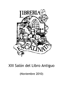 XIII Salón del Libro Antiguo - Accede a Librería de la Escalinata