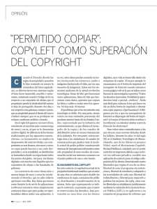 “permitido copiar”: copyleft como superación del copyright